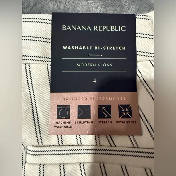 NWT Banana Republic Modern Sloan Striped Ankle Pants